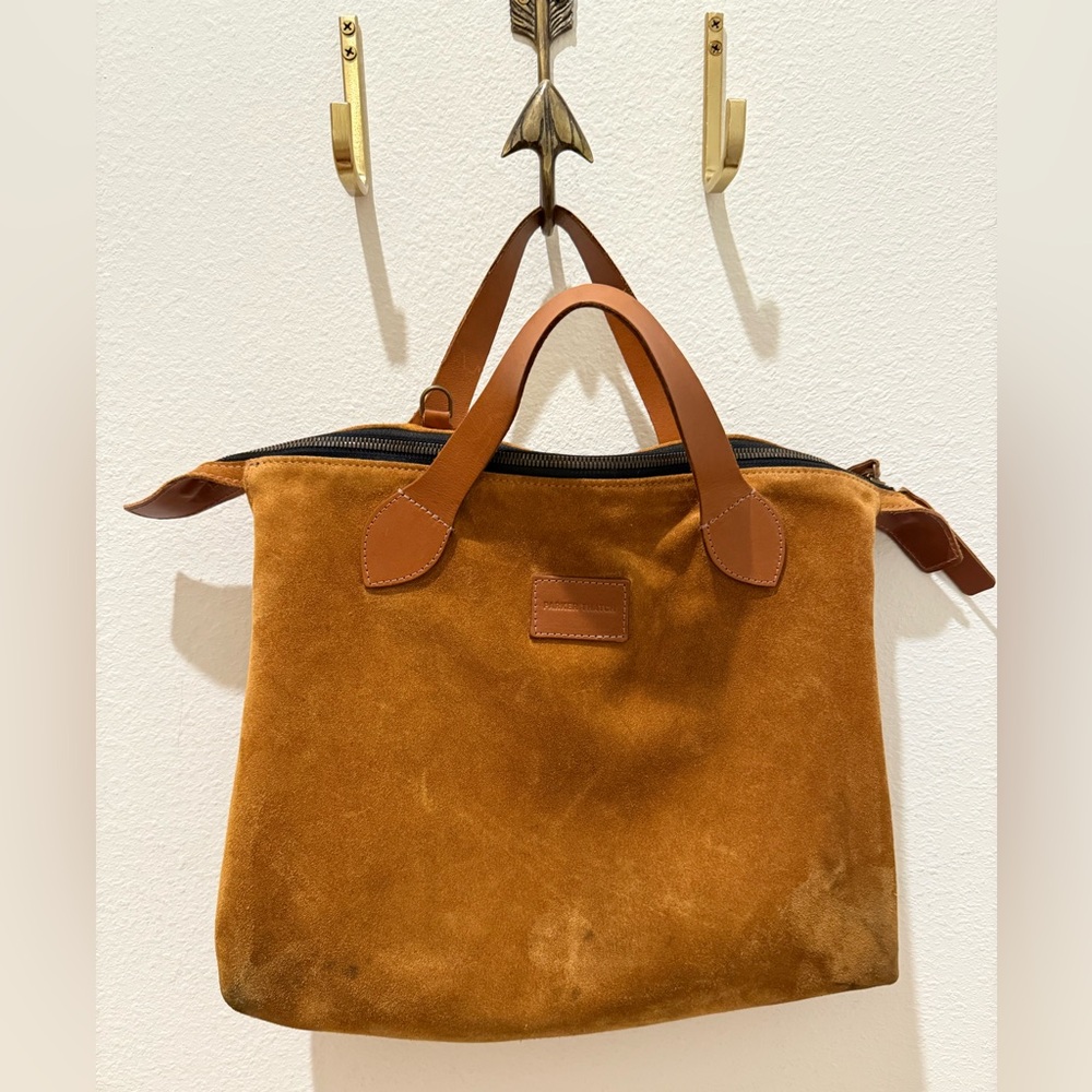 Parker thatch Charlie Brown suede handbag